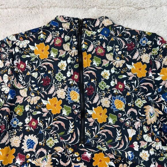 Altard State Long Sleeve Floral Boho Mini Dress Size Medium Fall Stretchy Short - Picture 10 of 12